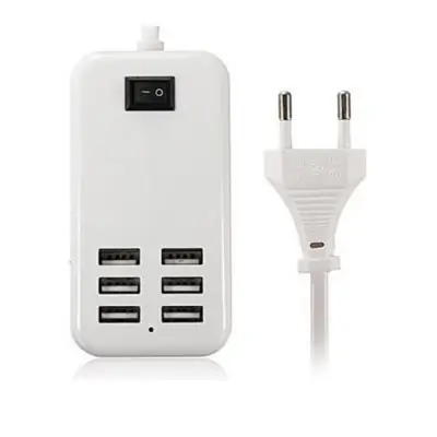 6 Port Multi USB HighQ Fast Charger for Samsung Galaxy S9 Plus
