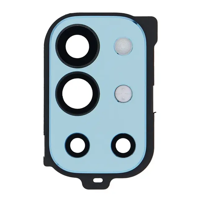 Camera Lens Glass with Frame for OnePlus 9R 5G Blue image 2