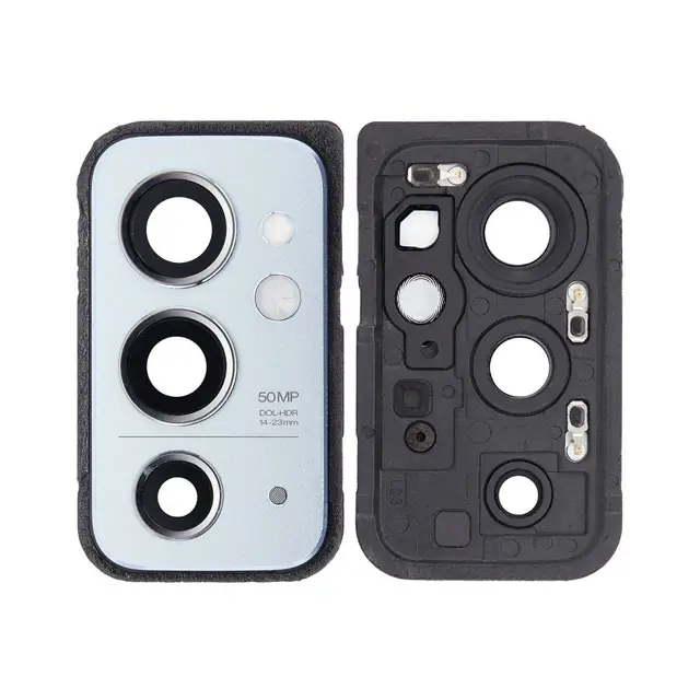 Camera Lens Glass with Frame for OnePlus 9RT 5G Silver