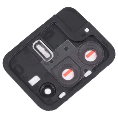Camera Lens Glass with Frame for Vivo V23 Pro  Black image 3