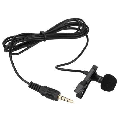 Collar Clip On Microphone for Samsung Galaxy S21 FE 5G - Professional Condenser Noise Cancelling Mic